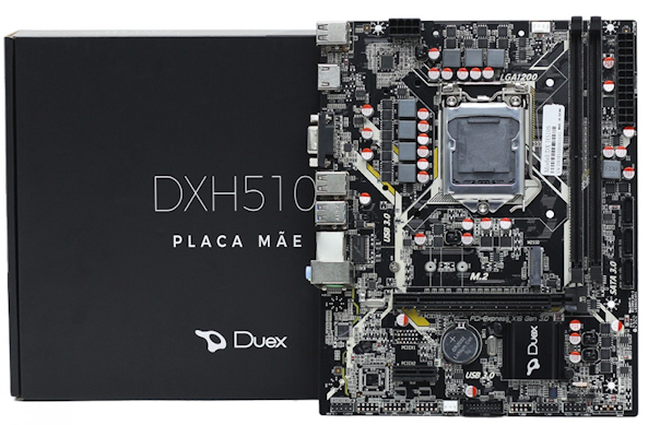 PLACA MAE DUEX INTEL DDR4 H510 - DXH510S LGA 1200 (Intel)